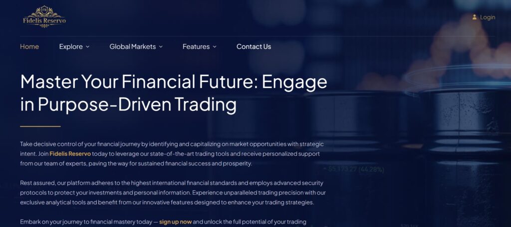 Fidelis Reservo website