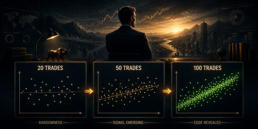  Probability trading: Think in batches of 100 trades,