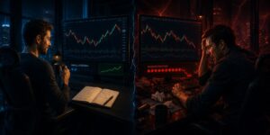 Trading consistency: Two traders using the same strategy get opposite results based on discipline and execution.
