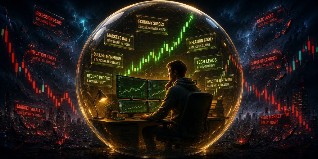 Confirmation bias creates an echo chamber where investors only see information